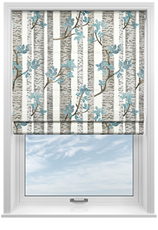 Birch Tree Velvet, Sky Blue - Twist&Fit Roman Blind